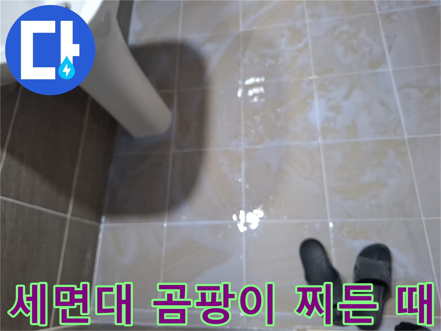 성남시 분당구 세면대 누수 - 곰팡이와 찌든 때가 심각한 세면대 누수 현장