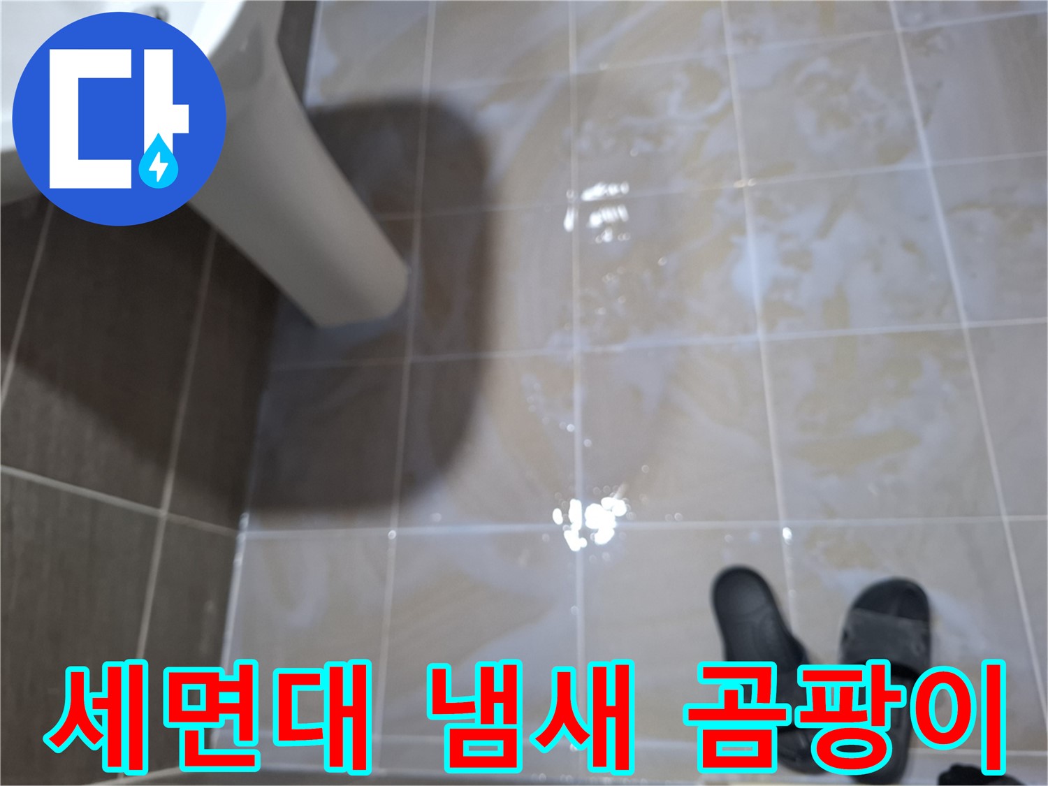 판교 봇들마을2단지 세면대 누수 - 물기를 닦아도 냄새와 곰팡이가 함께 나는 누수