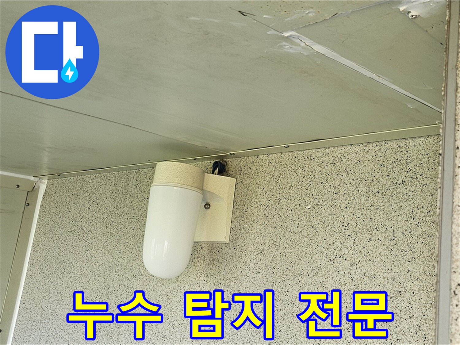 전문 장비 누수 탐지 - 전문 장비를 사용하여 천장 누수 지점을 정확하게 탐지하는 모습입니다.