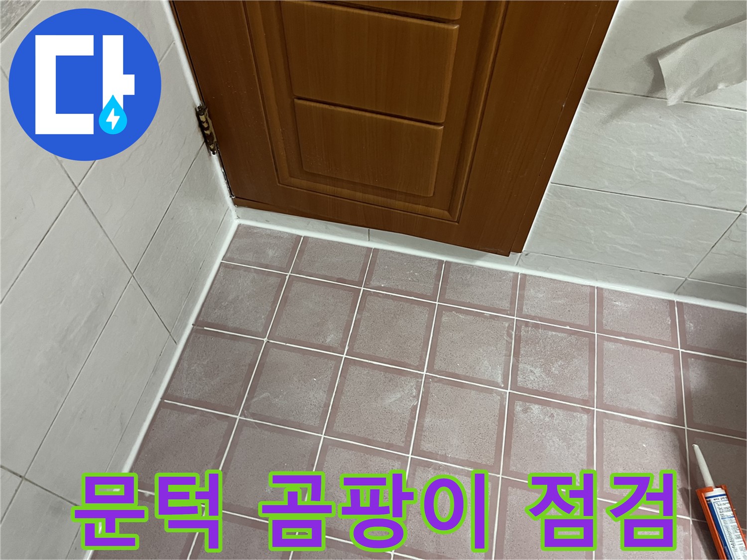 금천구 독산동 형제맨션빌 욕실 - 문턱 주변 타일 곰팡이와 누수 가능성 점검