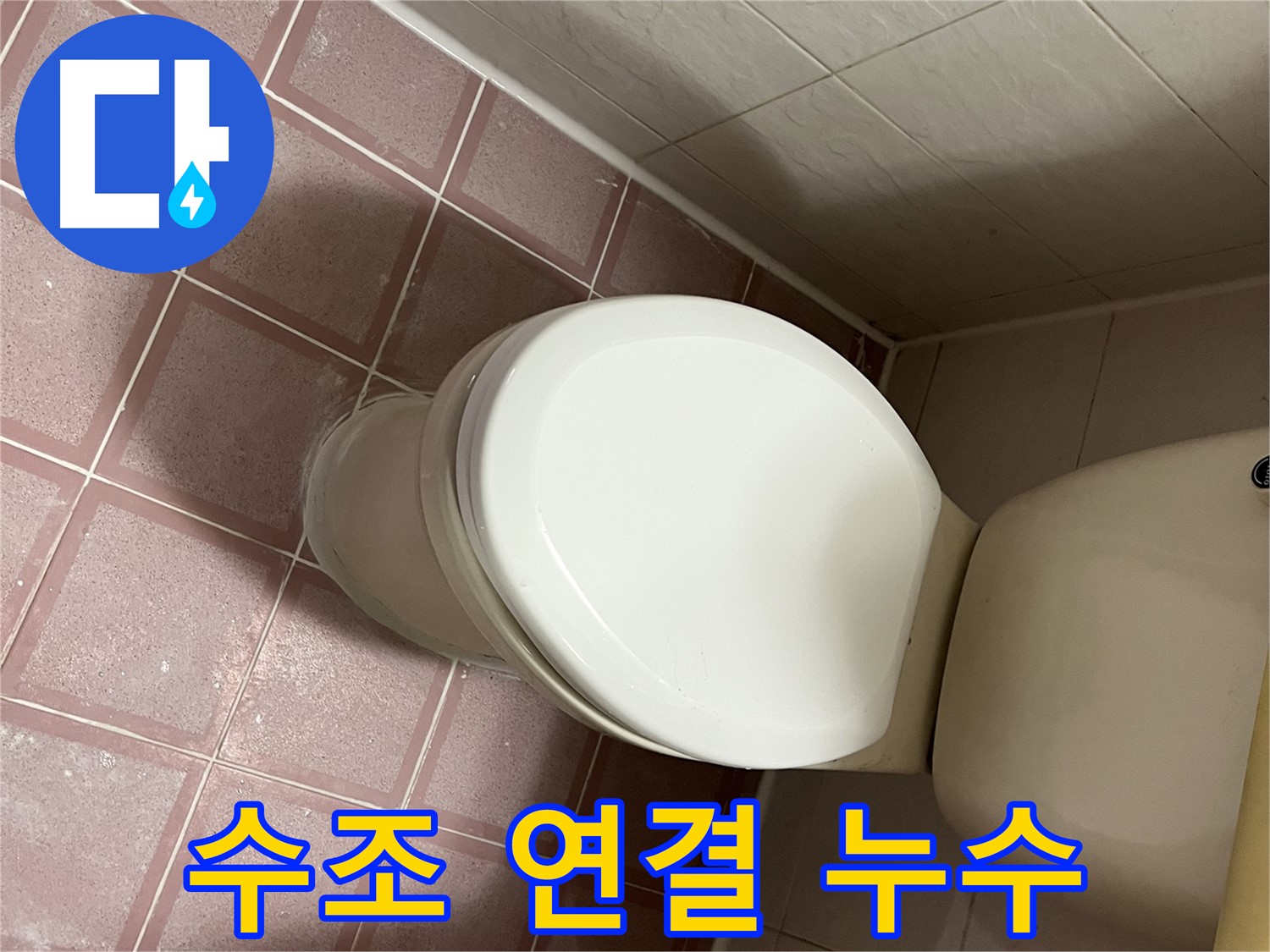 변기 누수 - 수조와 변기 본체 연결 부위에서 누수 - 독산동 형제맨션빌