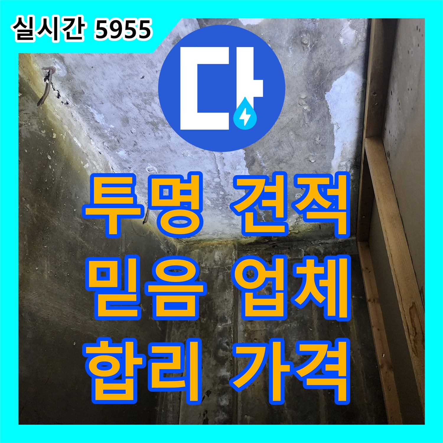 누수공사비용, 양주 은현면, 투명한 견적, 믿을 수 있는 업체