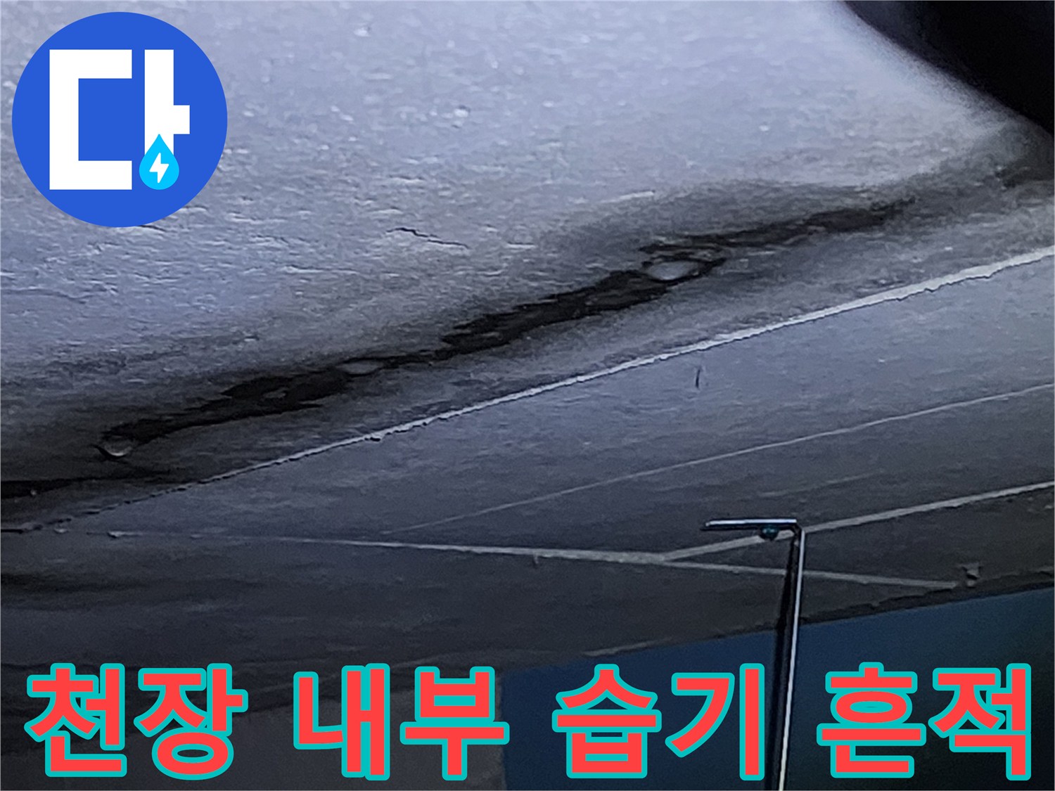 양주 옥정동-물기에 의해 변색된 천장 마감재