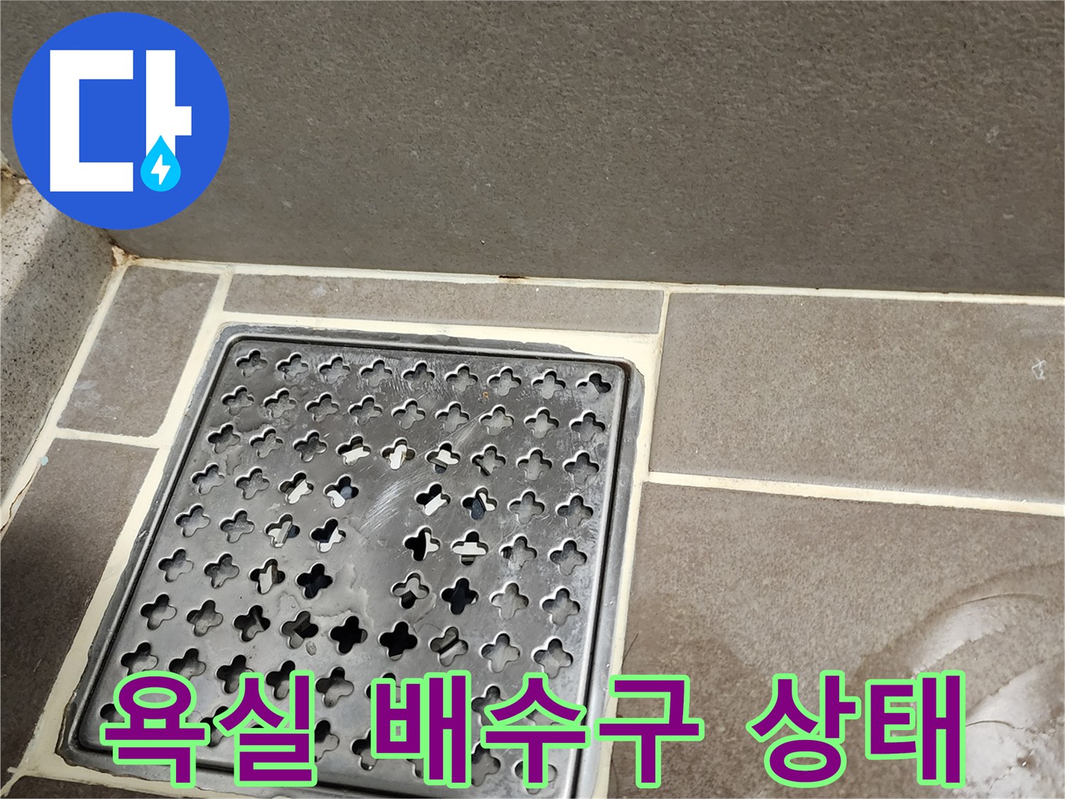 양주시 옥정동 화장실 배수구 유가 주변 타일 상태