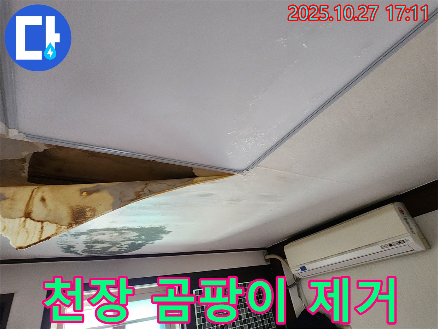 양주 회천2동 - 천장 누수로 인한 곰팡이 제거 및 방지 작업