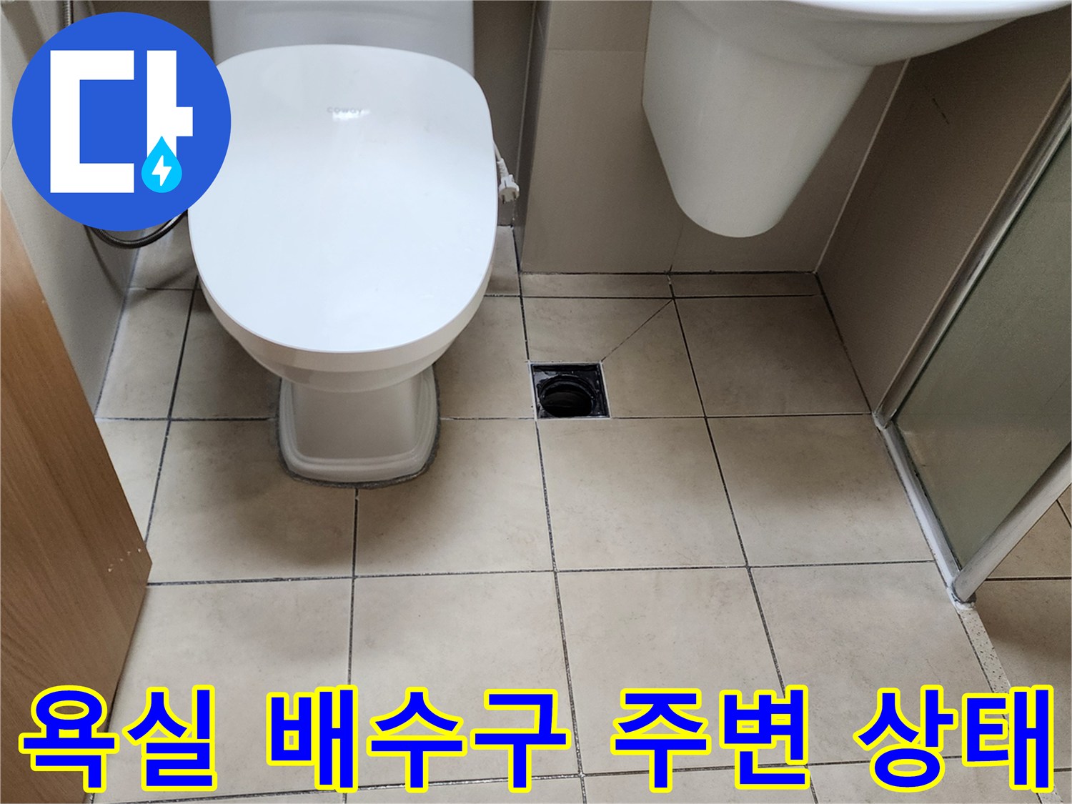 양주 유양동 화장실-배수구 유가 주변 타일 상태 확인