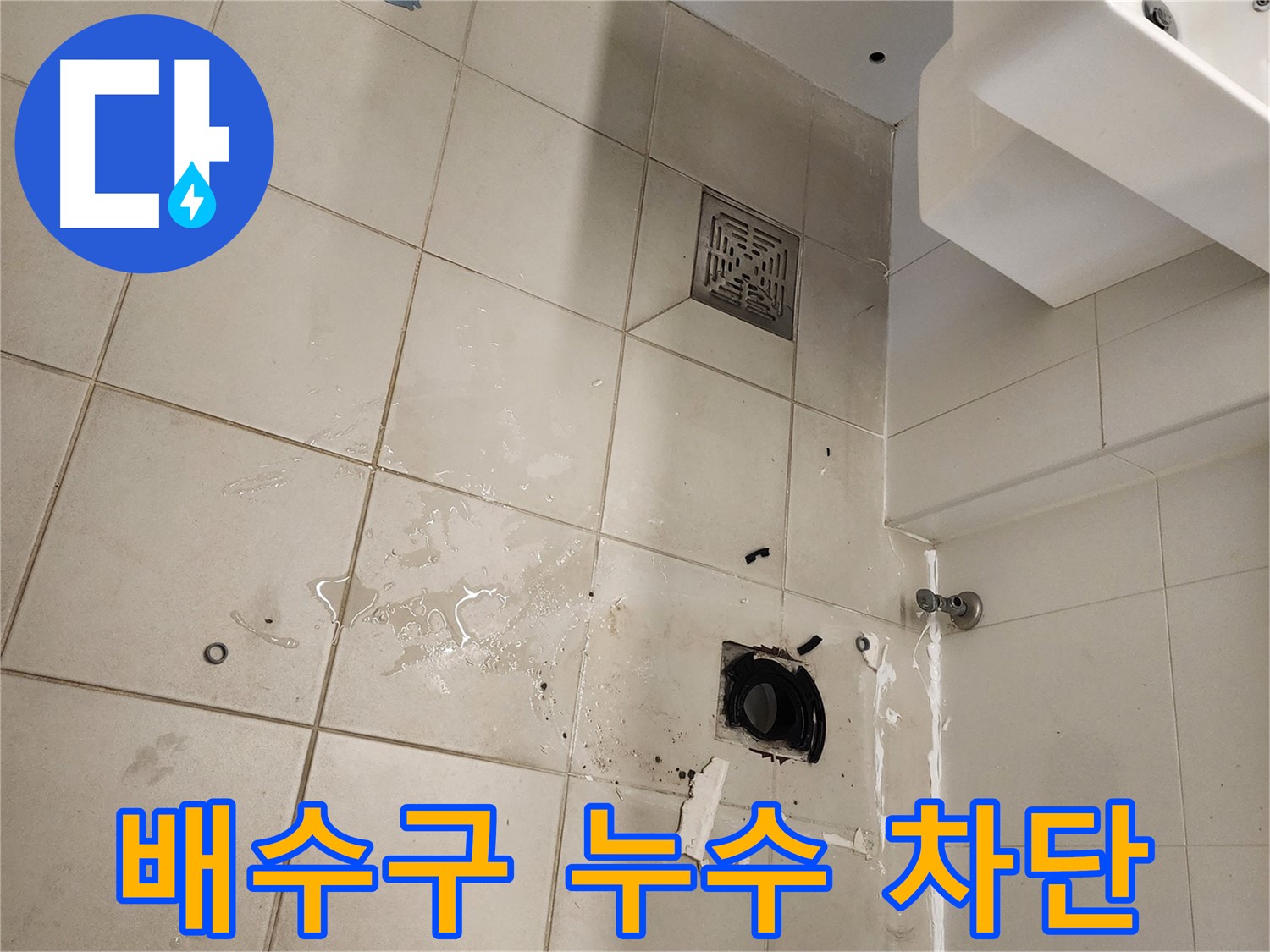 김포 사우동 욕실 배수구 누수 - 완벽 차단 완료!
