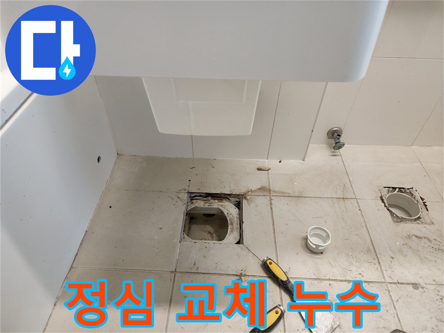 김포 사우동 변기 누수 - 낡은 정심 교체로 누수 해결