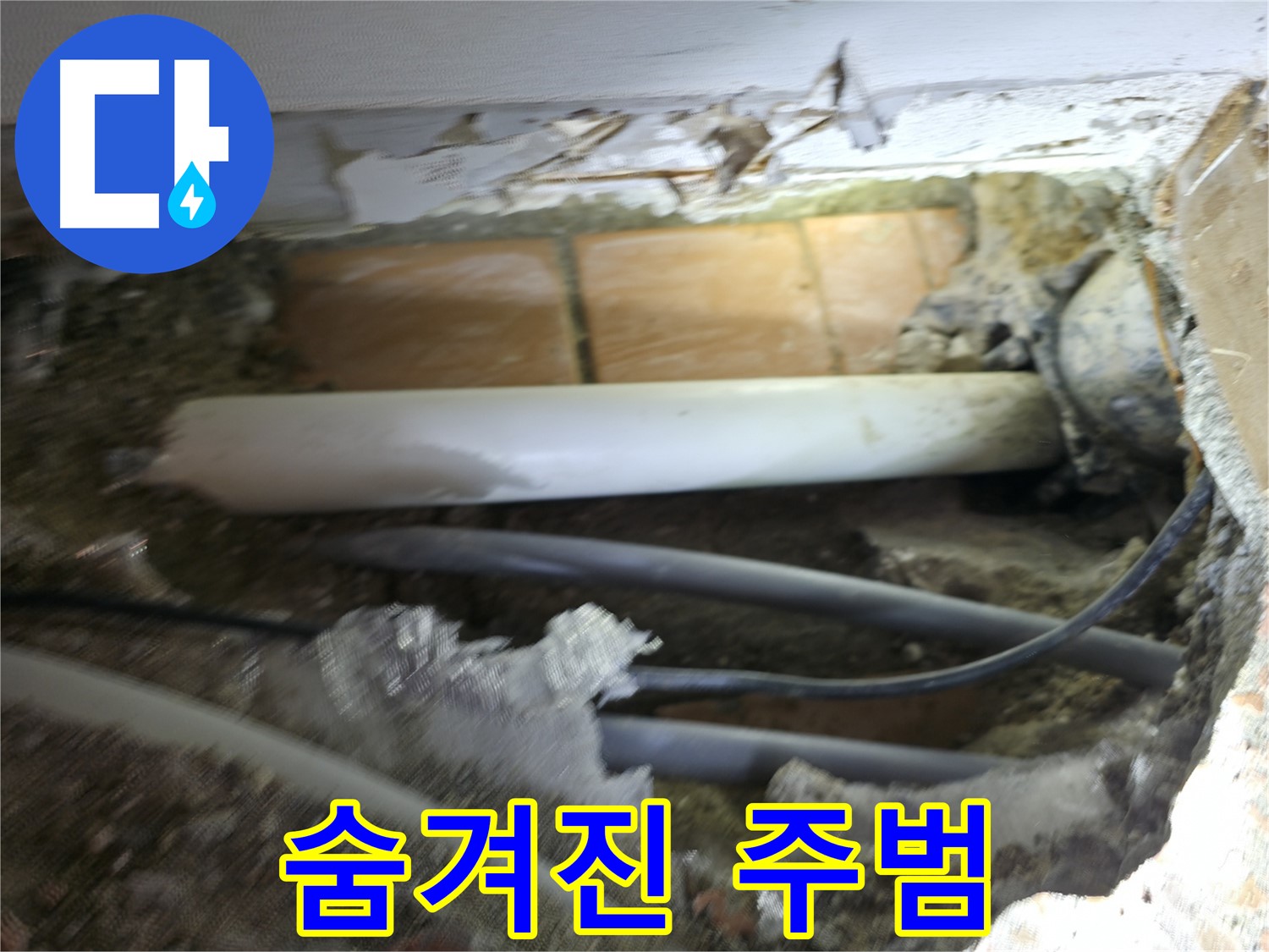 신림동 신림하이츠빌라 누수 - 굴착으로 숨겨진 누수의 주범을 찾아낸 모습