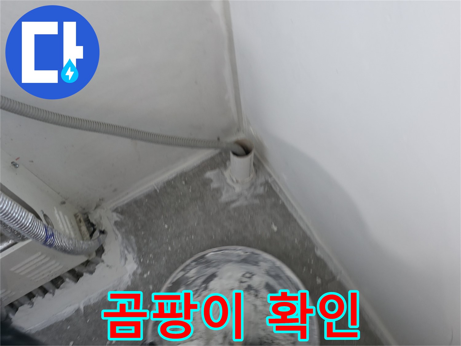 신림 하이츠빌라 - PVC 배관 주변 - 곰팡이 발생 확인