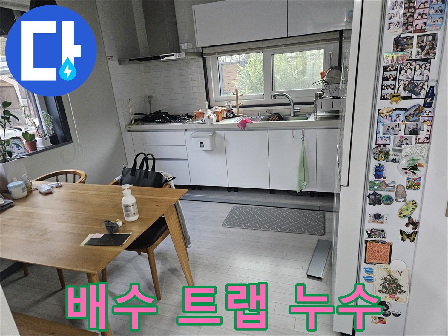 이천 백사면 누수 - 싱크대 배수 트랩 누수 - 냄새 차단 점검