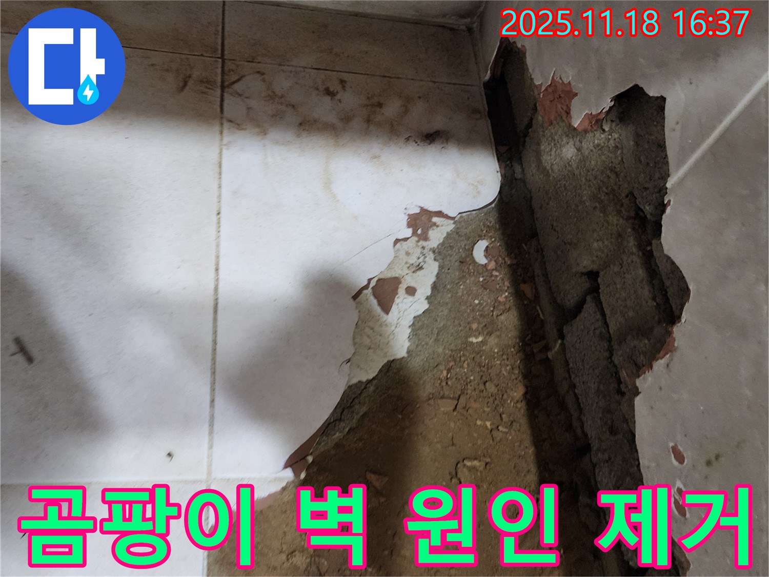 포천시 내촌면 소학리 누수 - 곰팡이가 핀 벽의 누수 원인부터 곰팡이 제거까지 완벽하게 해결했습니다! 꼼꼼한 마무리까지 약속!