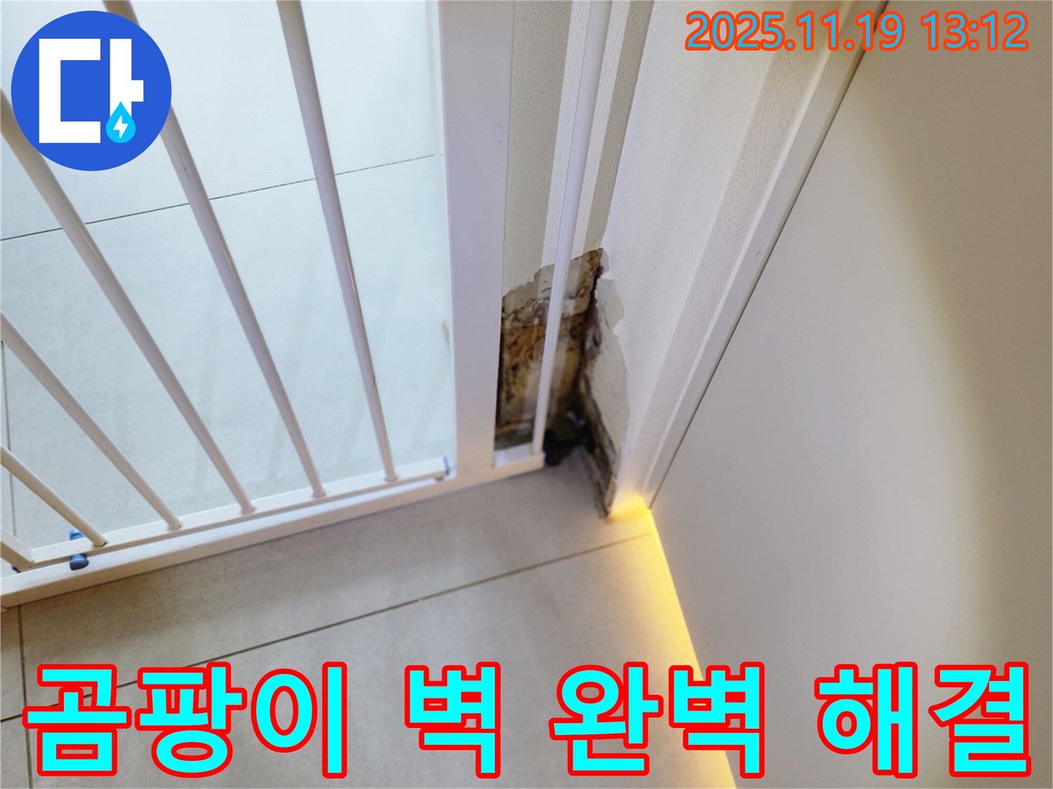 곰팡이 핀 벽 - 누수 완벽 해결 - 쾌적한 공간으로!