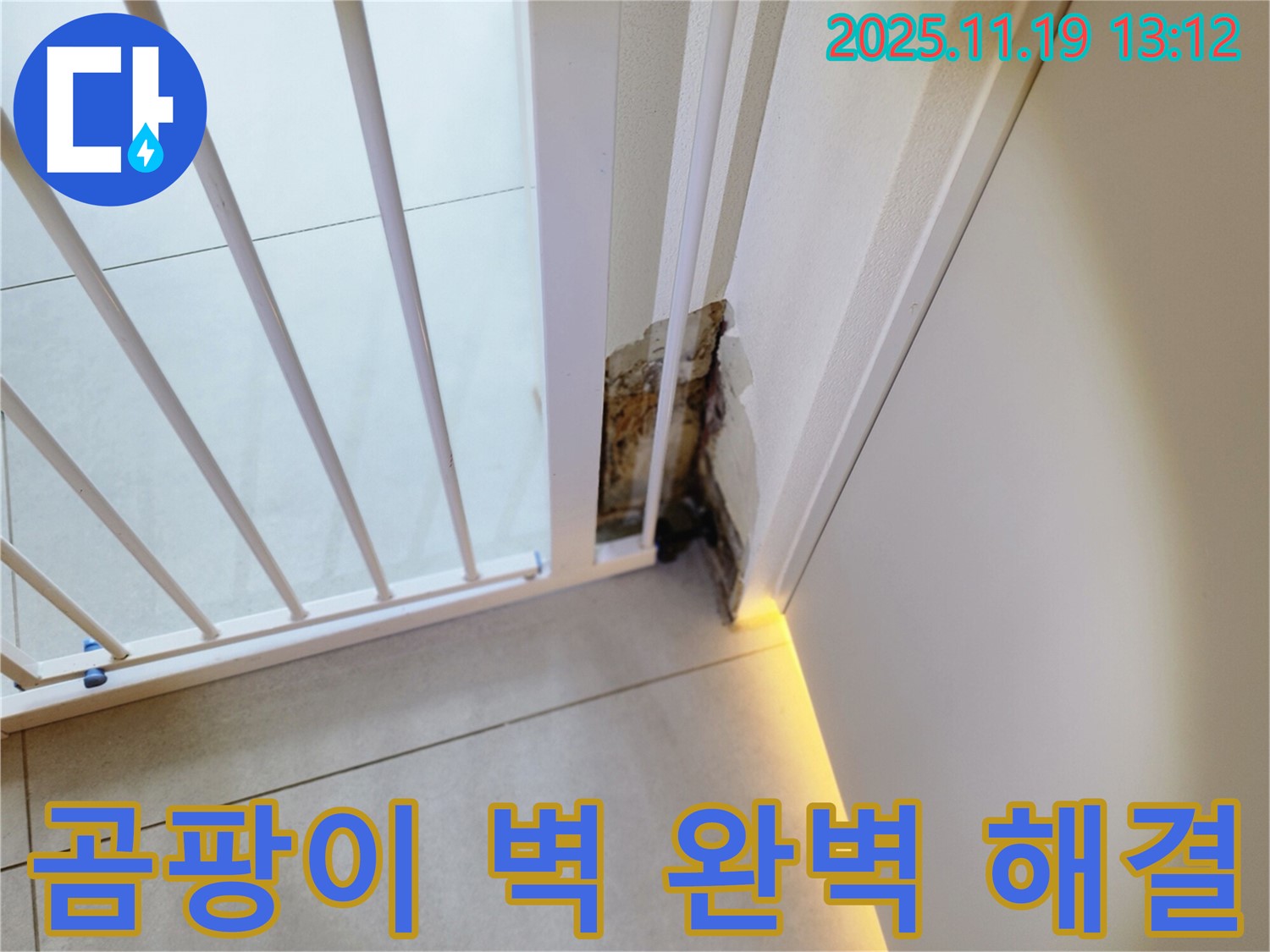 곰팡이 핀 벽 - 누수 완벽 해결 - 쾌적한 공간으로!