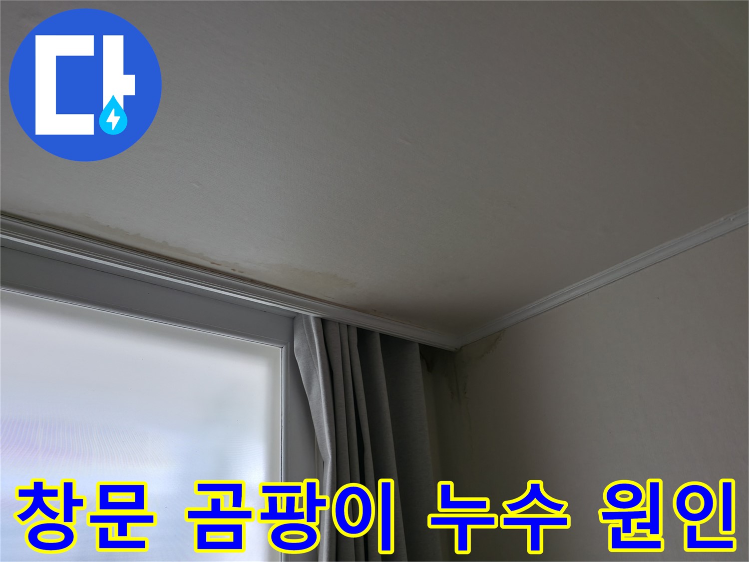 창문 주변 곰팡이 - 누수 원인 진단 및 해결 과정