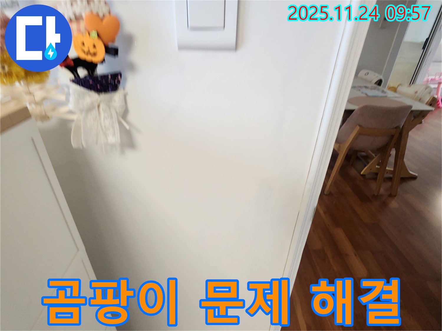 포천 가산면 금현리 누수 탐지 - 곰팡이 문제를 해결하기 위해 벽면을 꼼꼼하게 점검하고 있습니다.