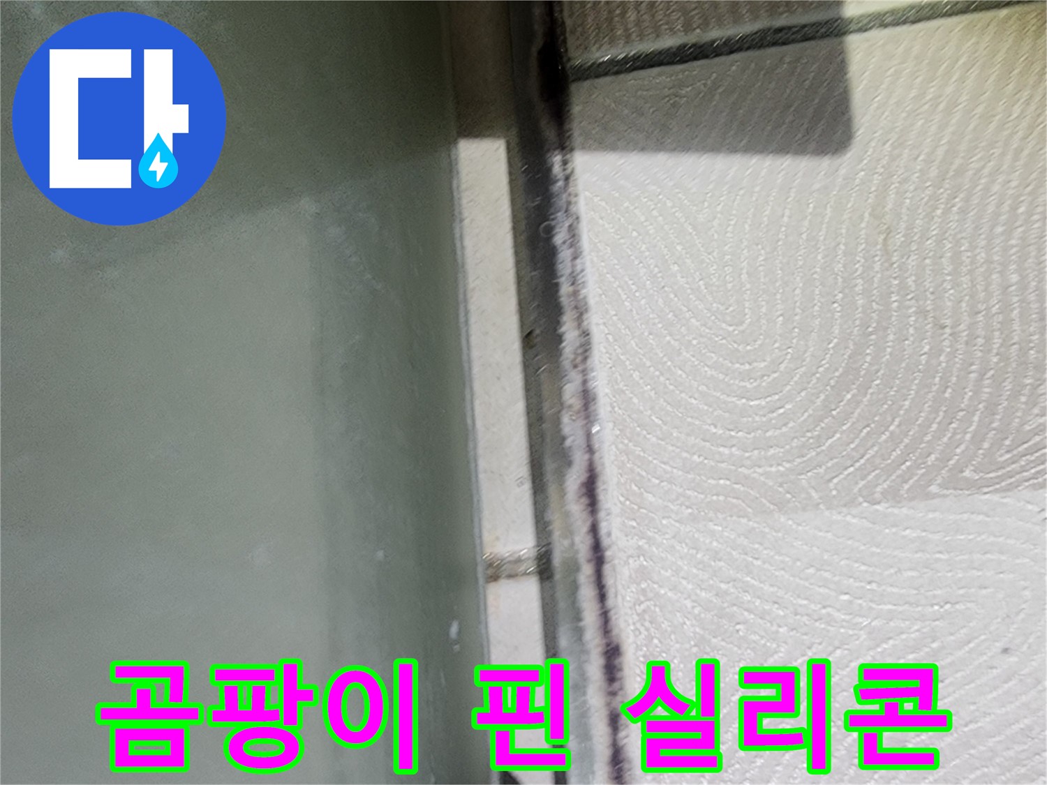 이의동 아파트 누수 - 곰팡이가 핀 욕조 실리콘 부위 확인