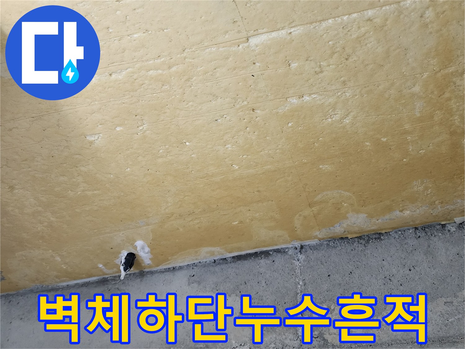 상업시설 주방 벽면-단열재 및 콘크리트 습윤 상태