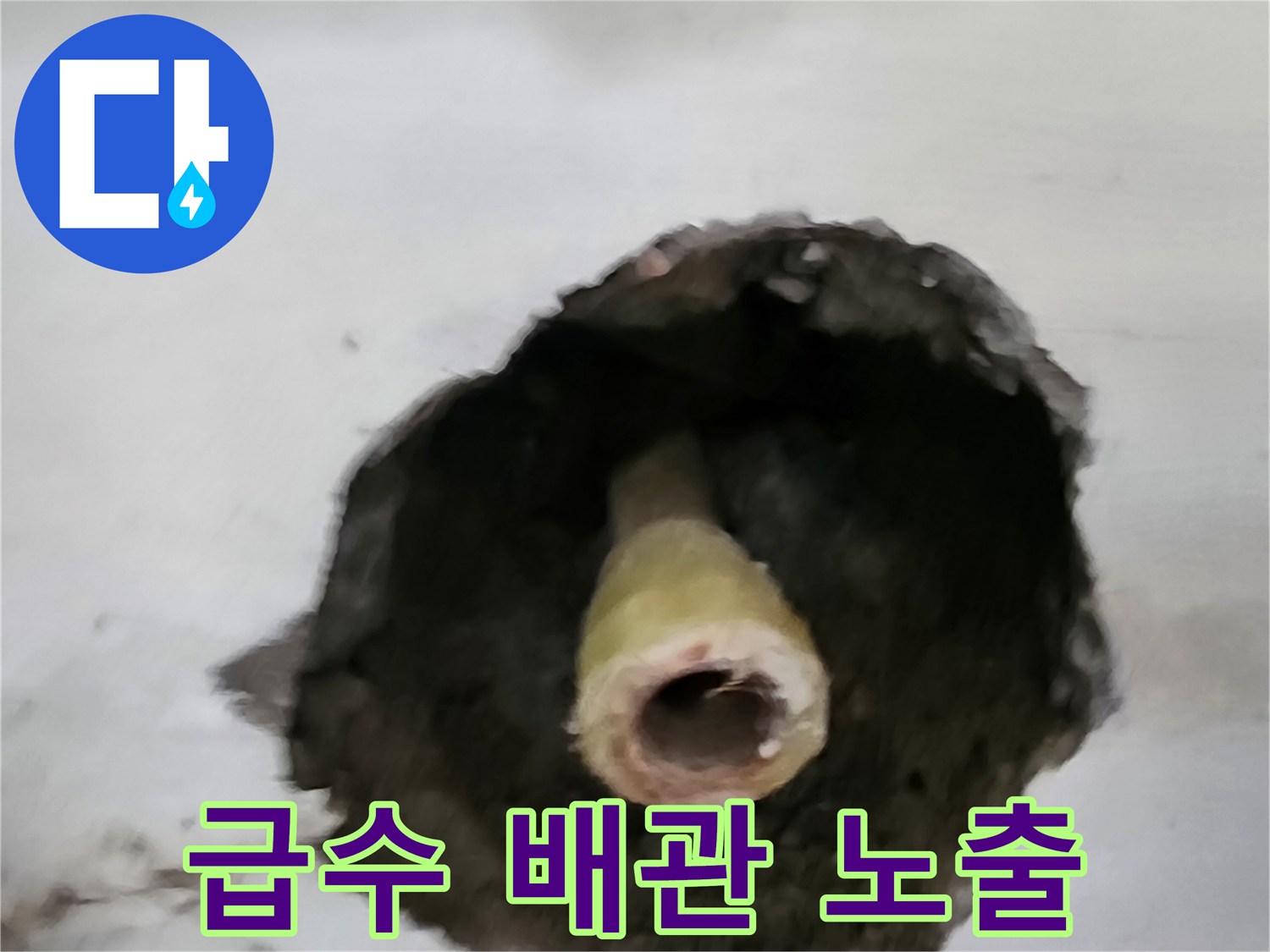 벽체-내부에서-발견된-문제의-급수-배관