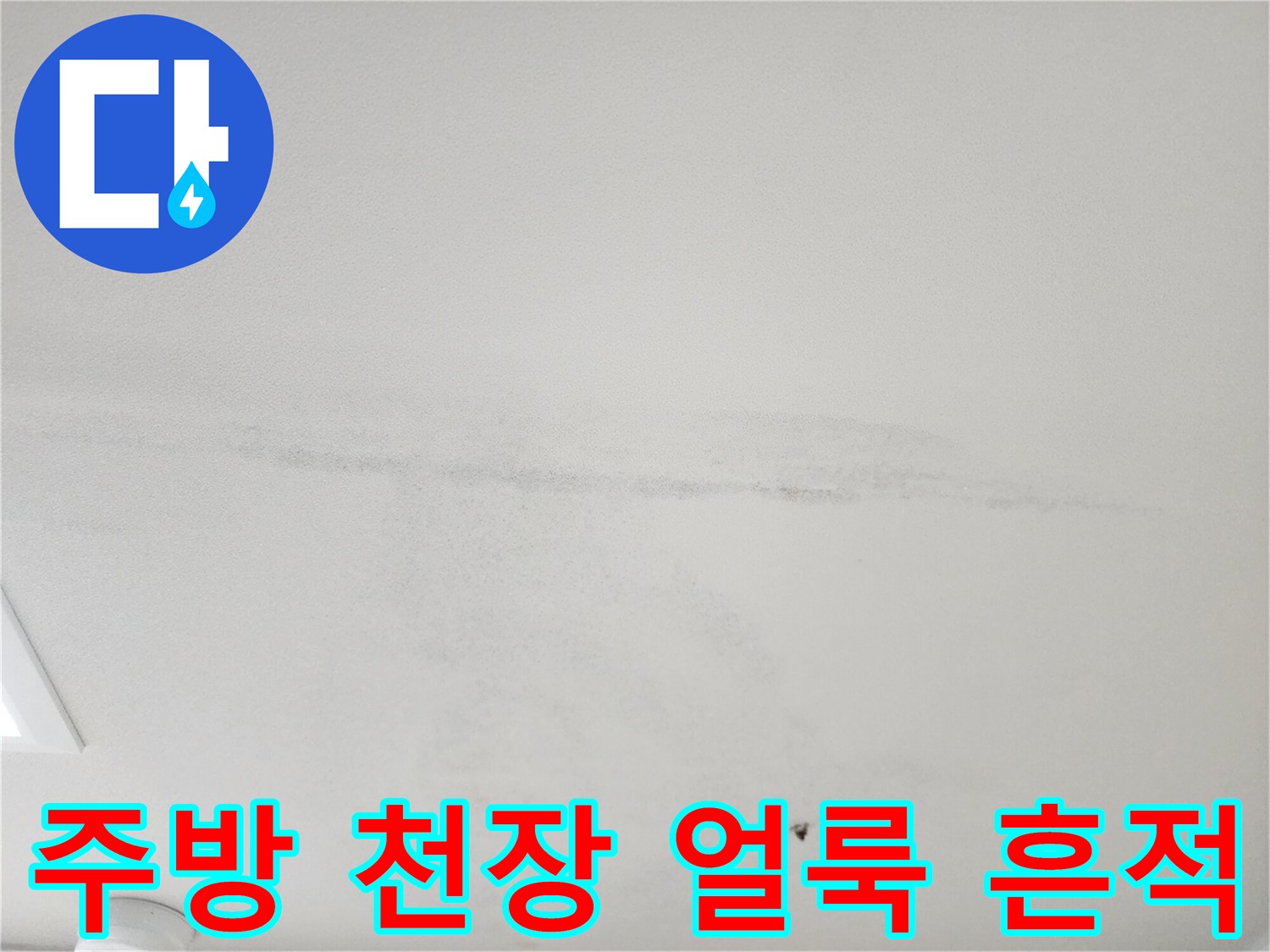 주방-천장-중앙에-길게-퍼진-습기-및-얼룩-자국