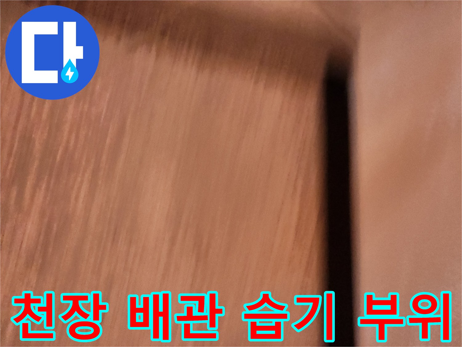 천장-노출된-배관-주변의-습한-상태