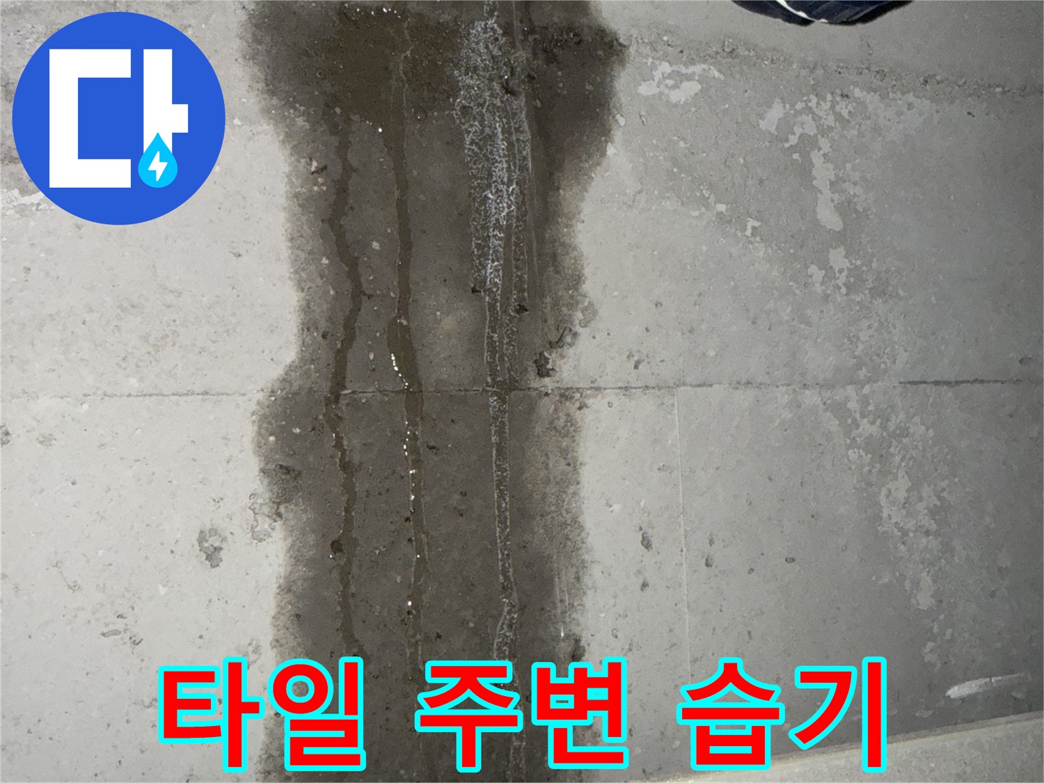 동두천 지행동 아파트 누수 - 타일 주변 습기 - 누수 원인 분석 중