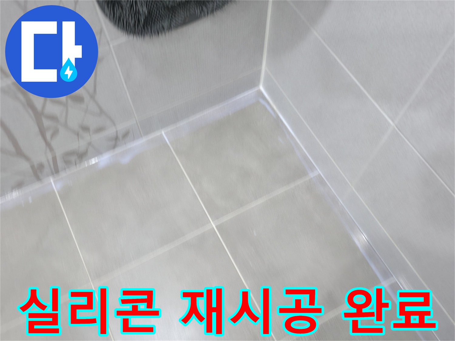 마포 중동 건영 아파트 욕실 누수 - 타일 틈새 실리콘 재시공으로 해결 완료