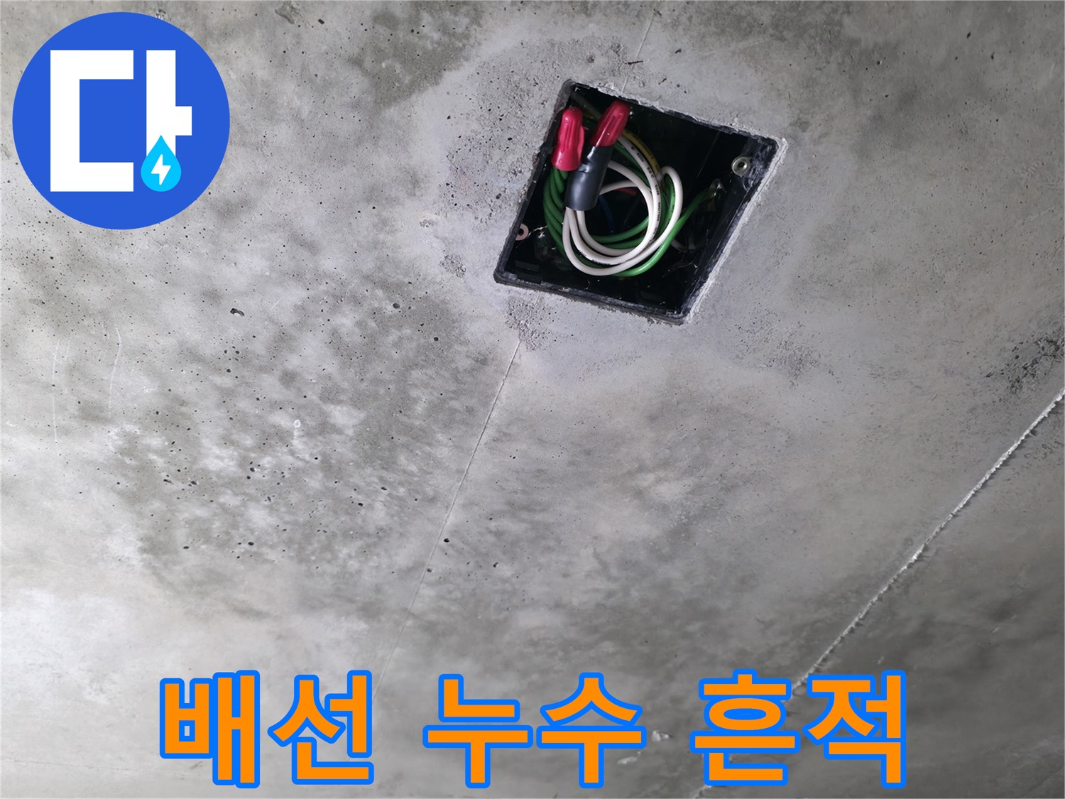 향남 누수 현장 - 천장 속 전기 배선에서 누수 흔적을 발견했습니다 - 꼼꼼한 점검이 필요합니다.