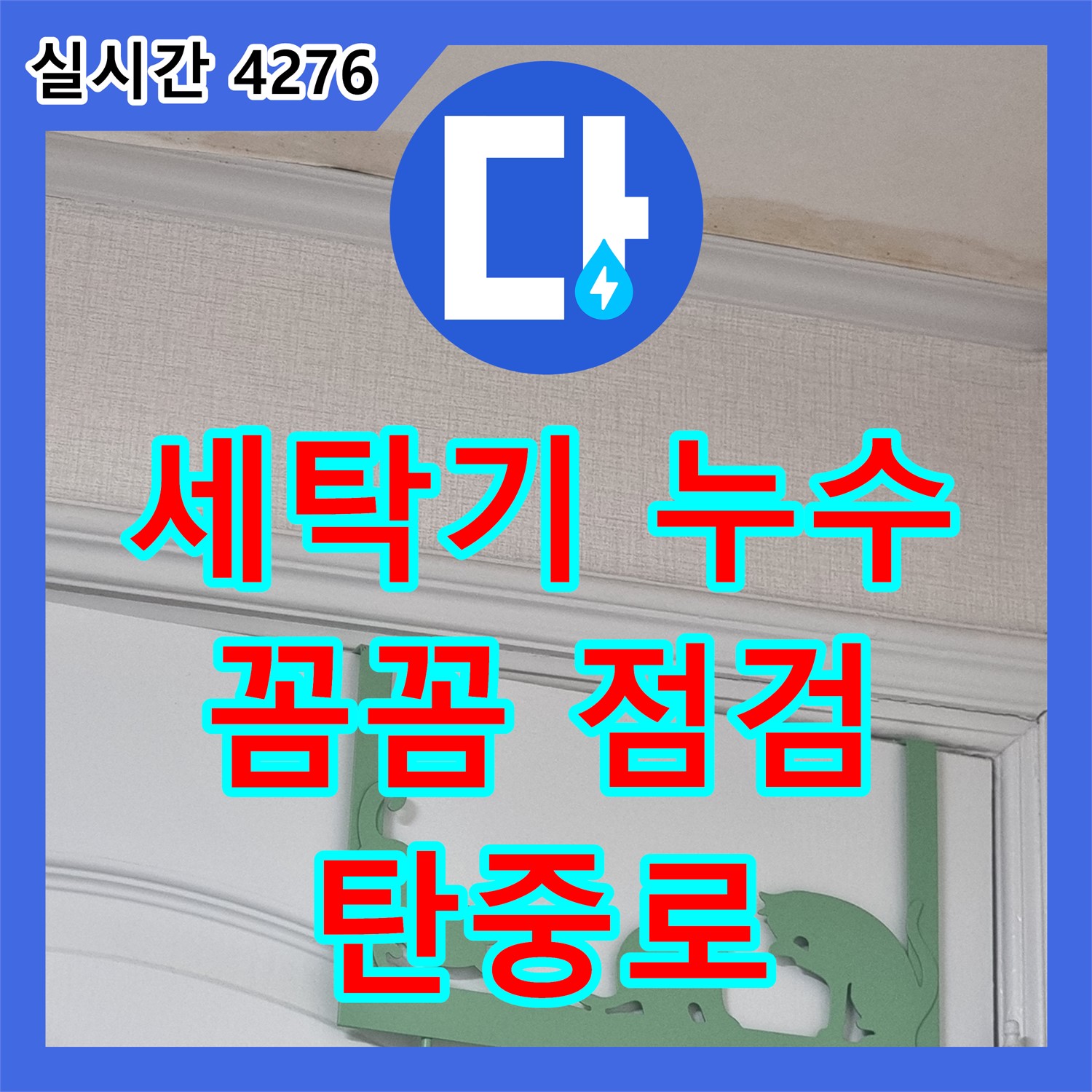 누수전문 - 꼼꼼한 점검으로 세탁기 누수 원인 완벽 파악 (탄중로)