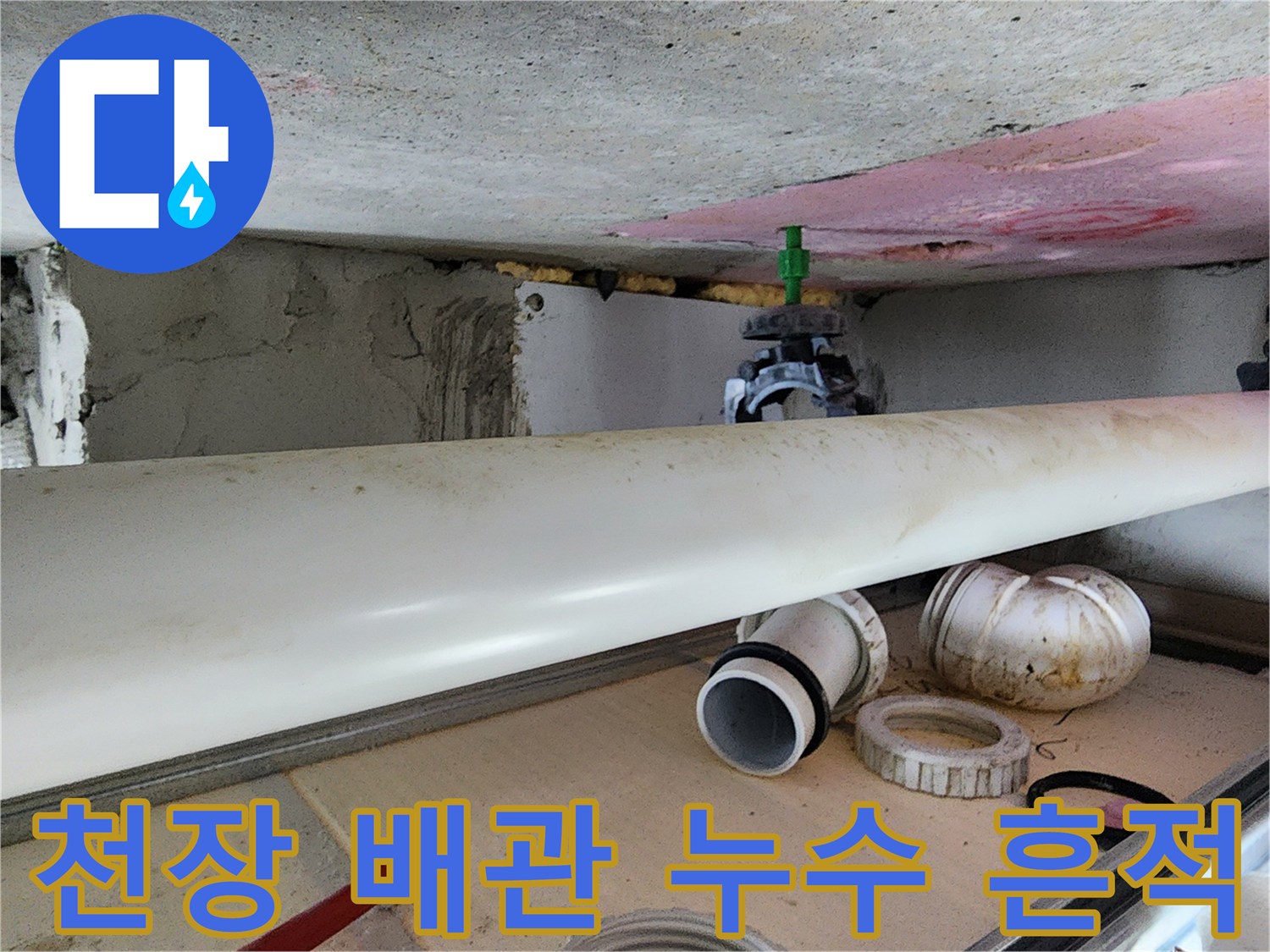 점검구 내부의-젖어 있는-배관 및 주변 구조물