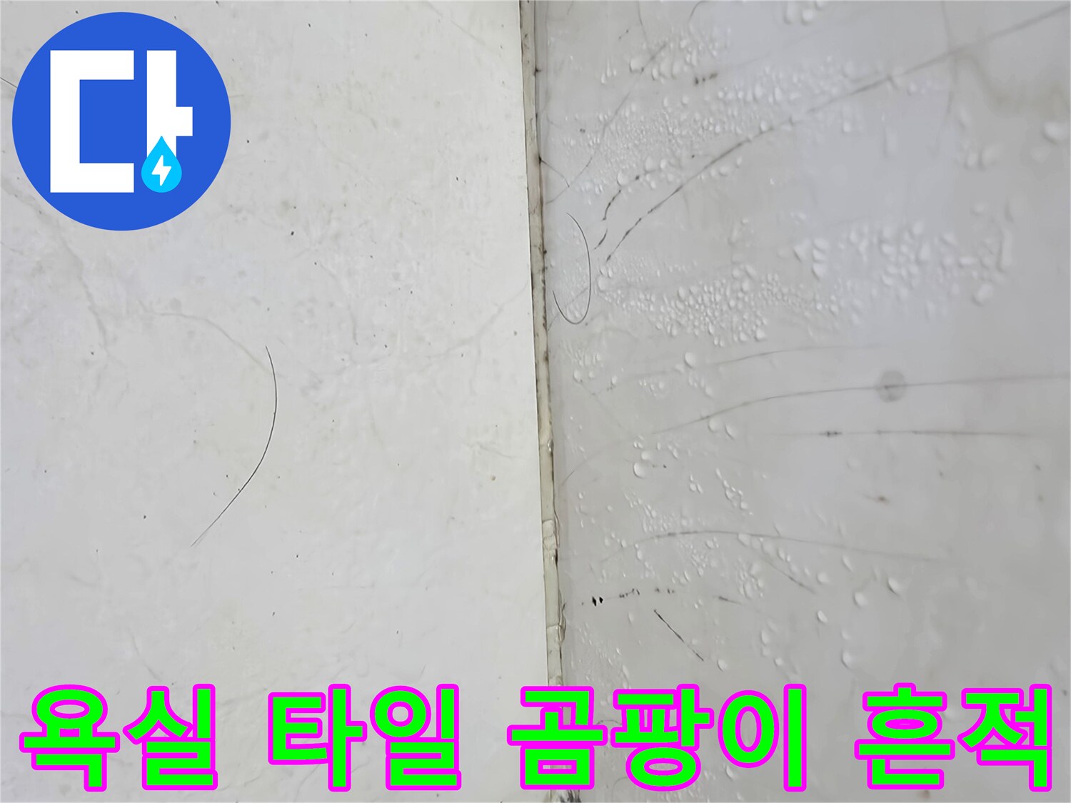 욕실-타일-줄눈-사이의-곰팡이와-습기-상태