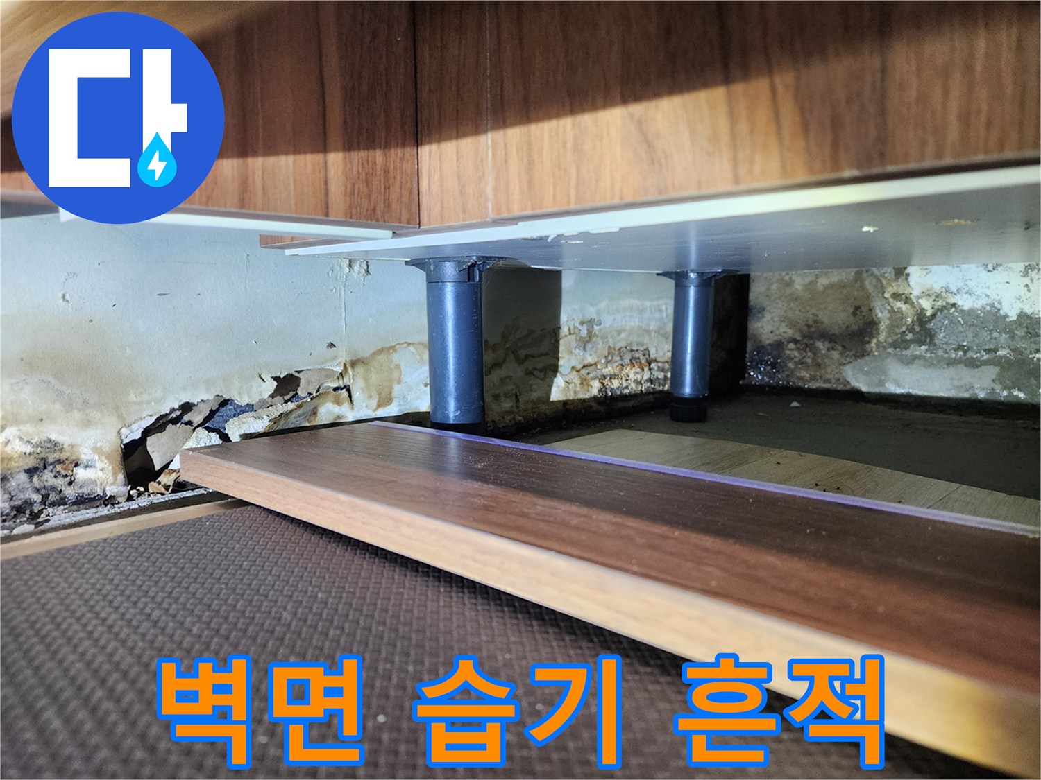 동대문구 회기동 현장-습기로 인해 부식된 벽체 하단
