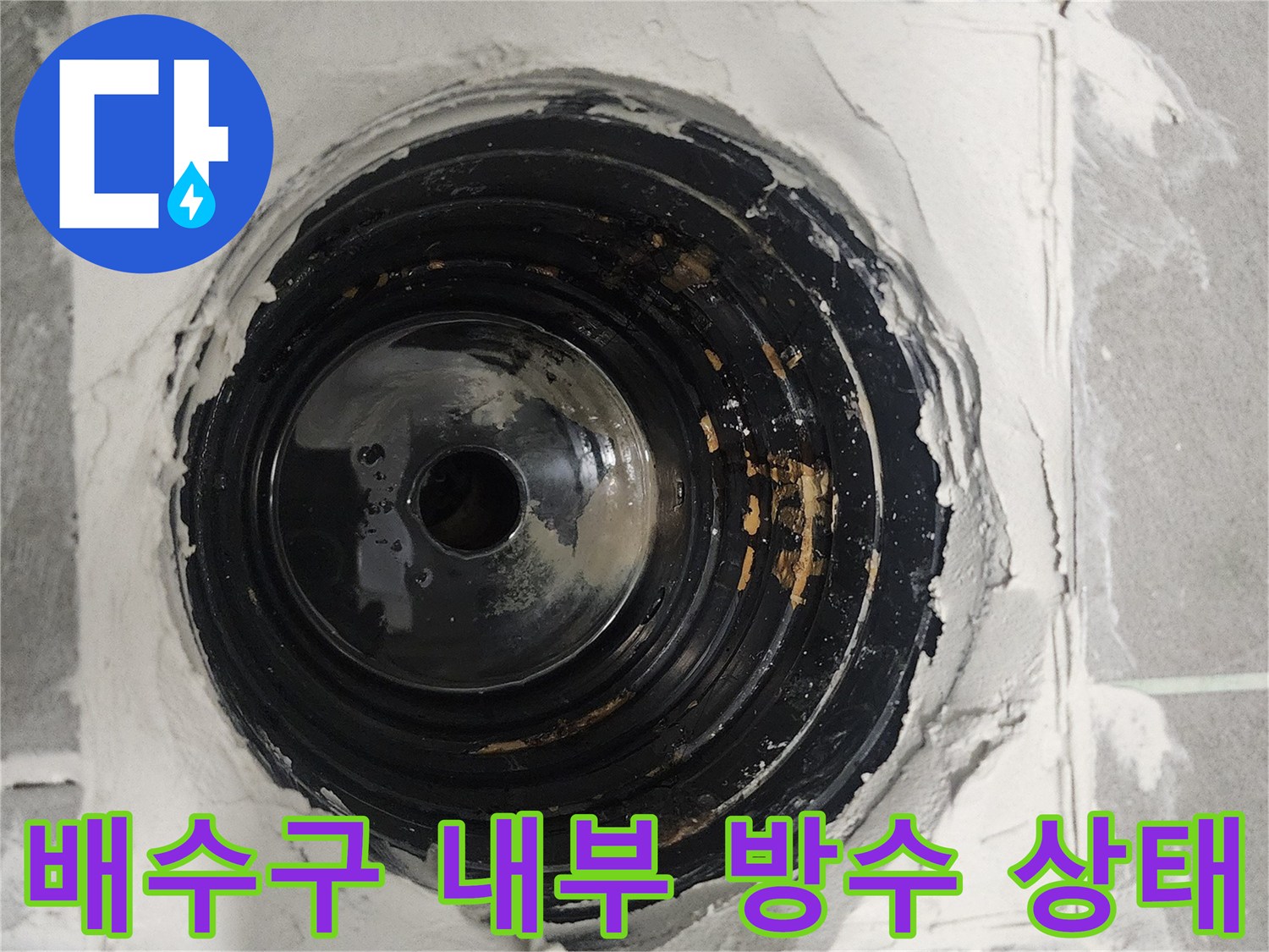 시흥동-현장-배수구-주변-누수-원인-부위-촬영