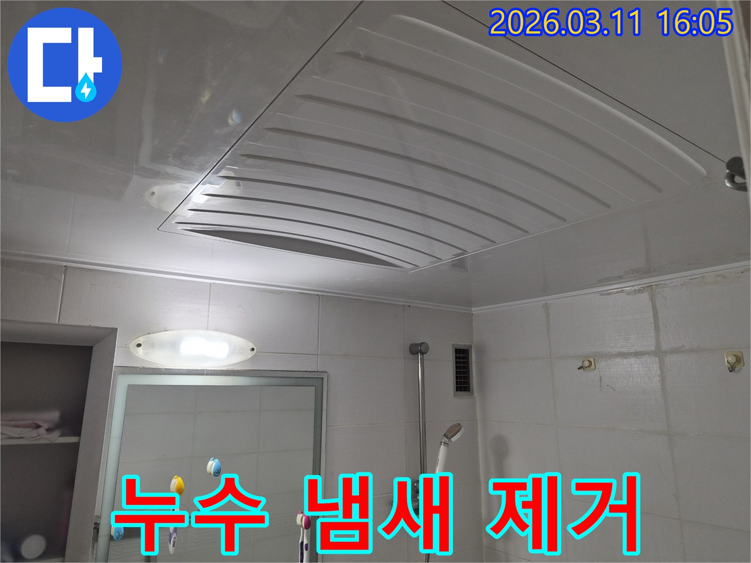 욕실-천장-누수 냄새-곰팡이 제거-쾌적한 환경