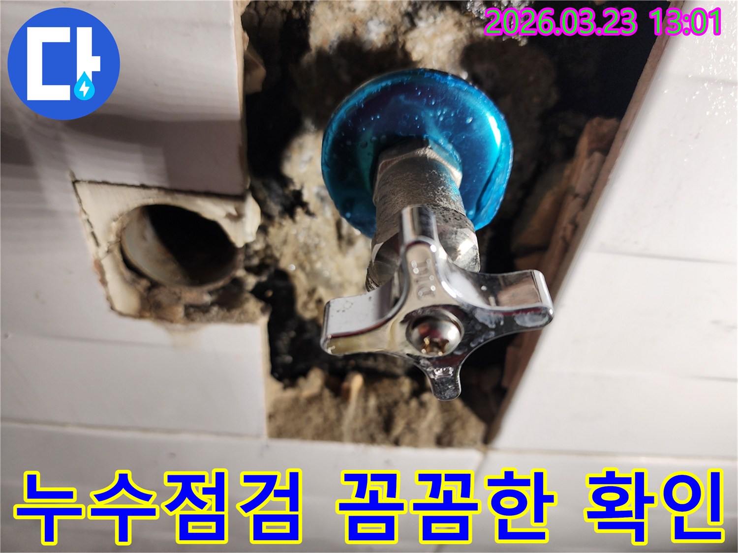 포천시-소흘읍-누수-현장에서-꼼꼼한-누수-점검을-통해-안심하고-생활할-수-있도록-조치