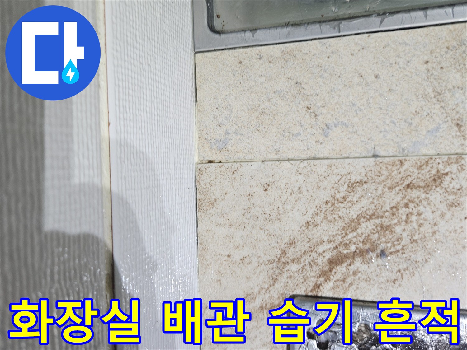 화장실-배관-주변의-젖은-마감재와-습기-상태