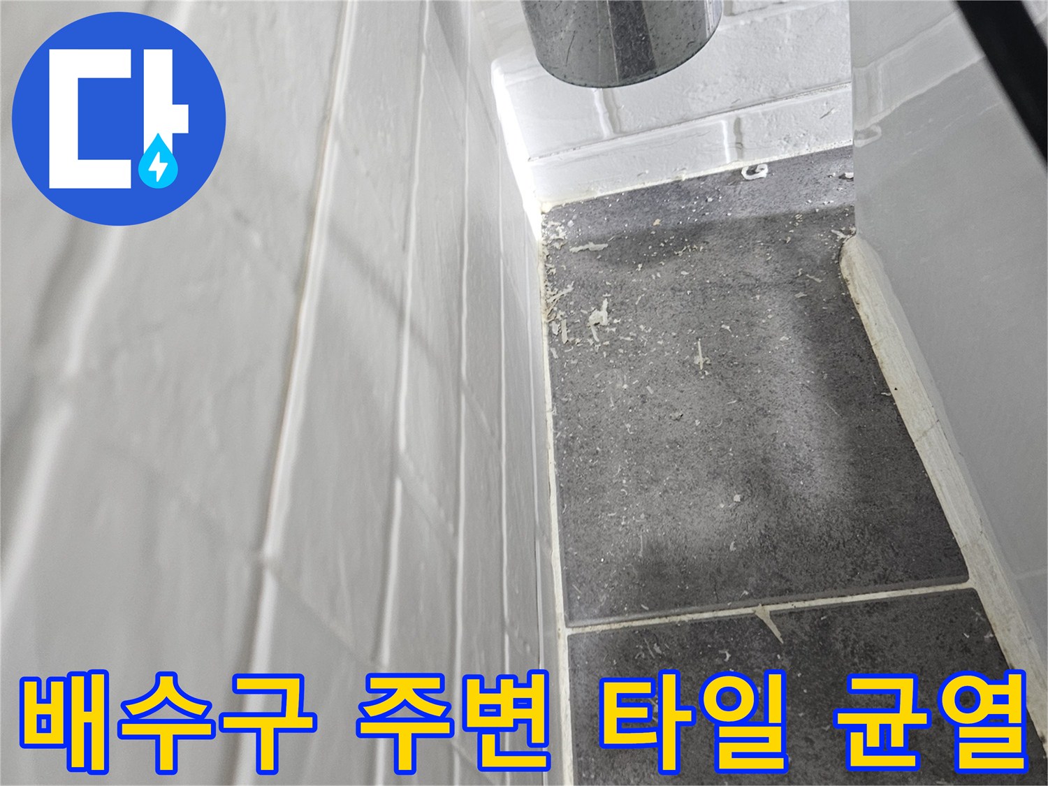 화장실-배수구-주변-타일-틈새-상태