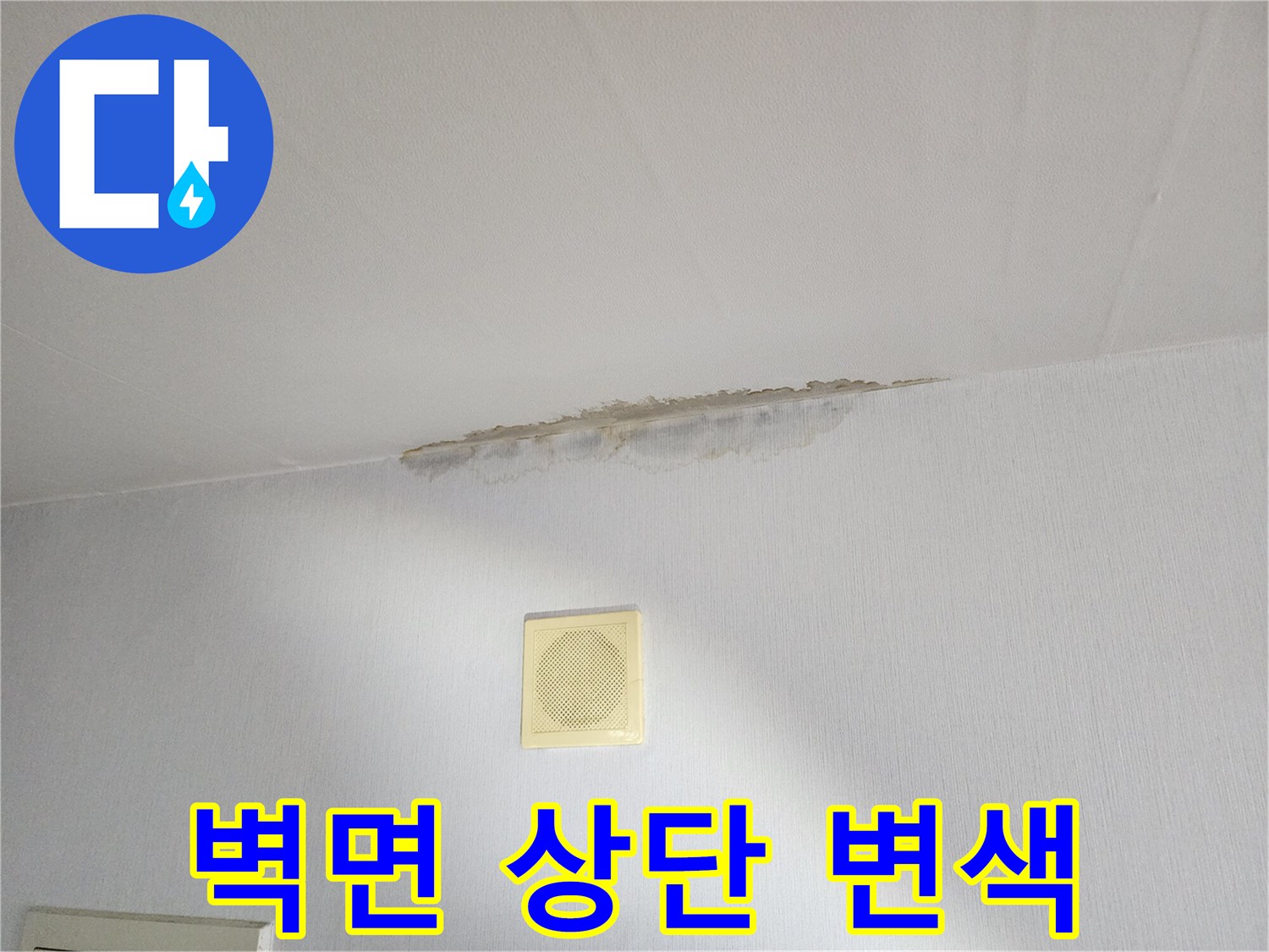 누수가-진행된-벽면-경계의-얼룩