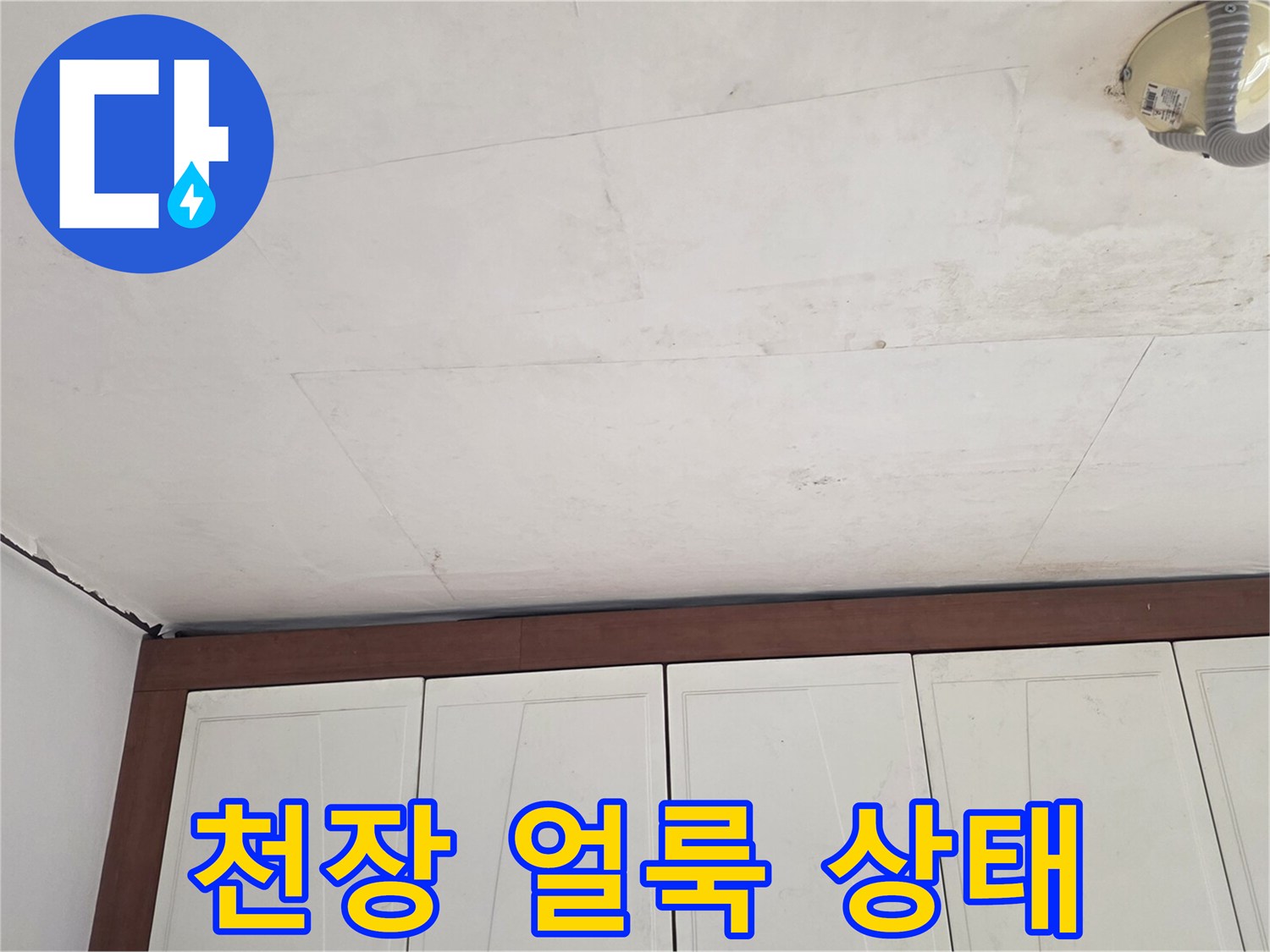 동작구 현장의 천장 습기 및 얼룩 부위 확인