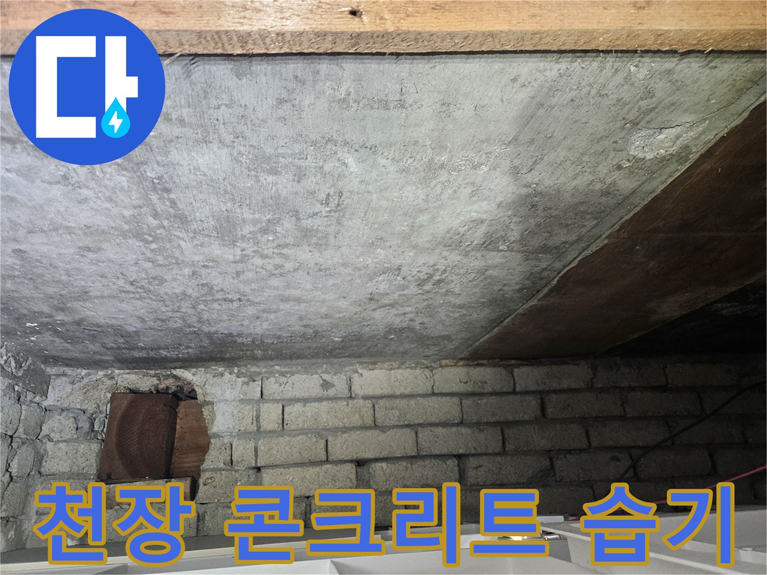 송파구 가락본서동-건물 천장 콘크리트 면의 습기 흔적