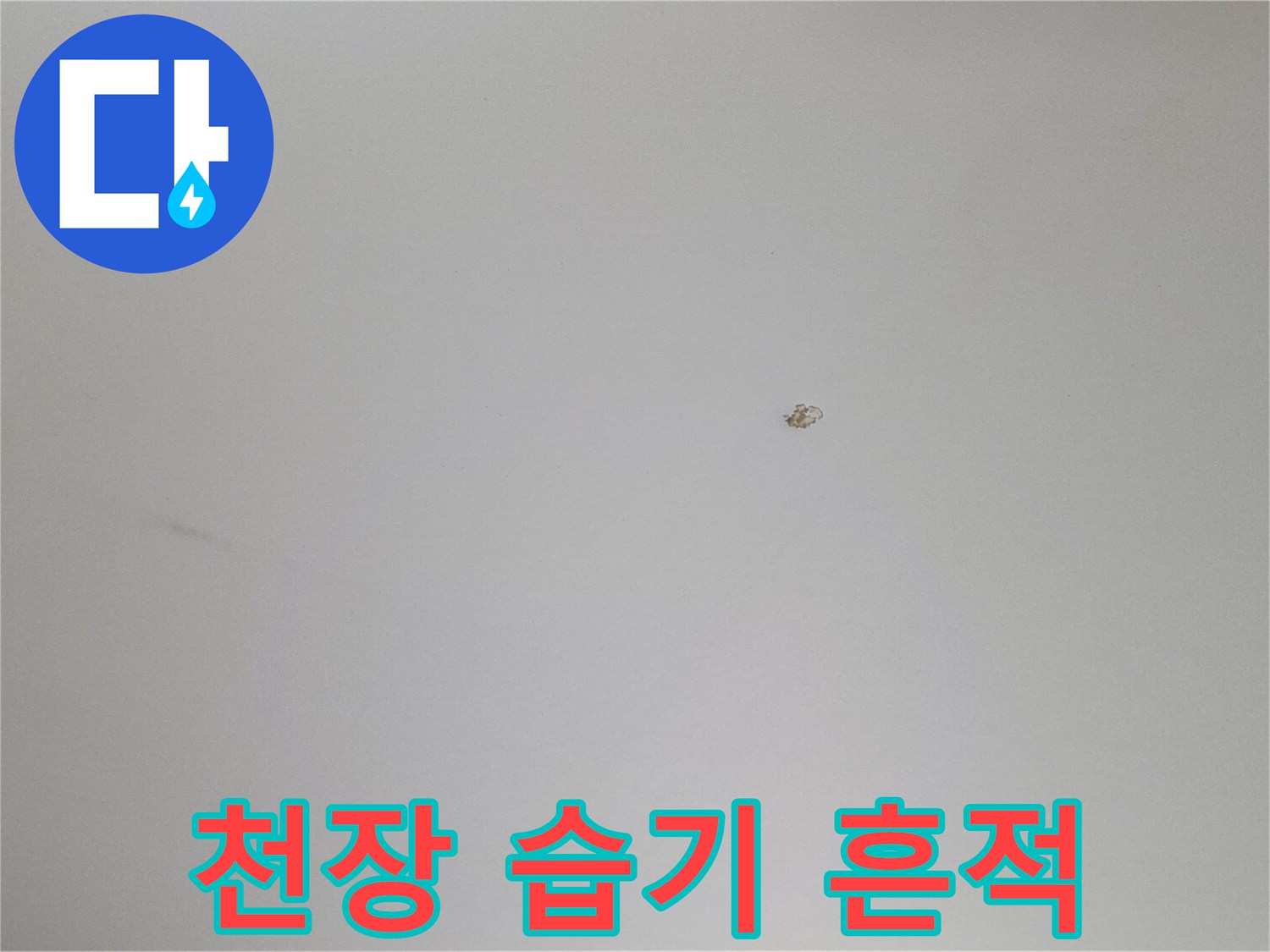 천장 마감재 부근의 작은 수분 응결 현상