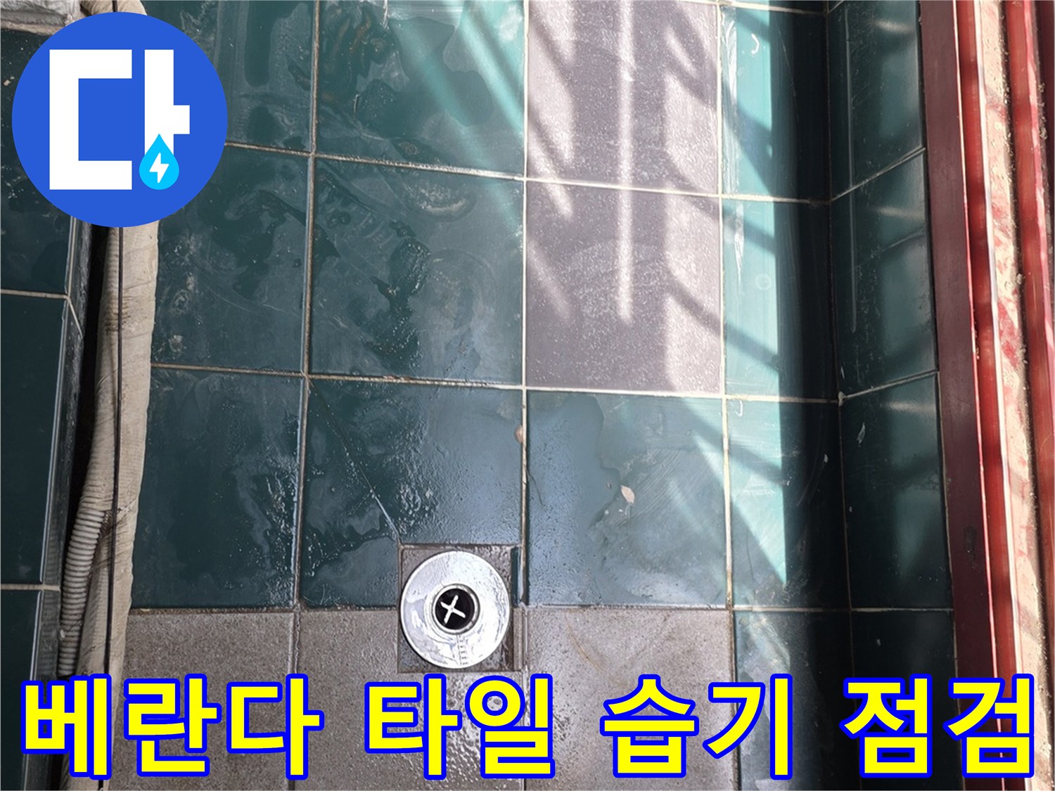 배수구-주변-타일-습윤-상태-관찰