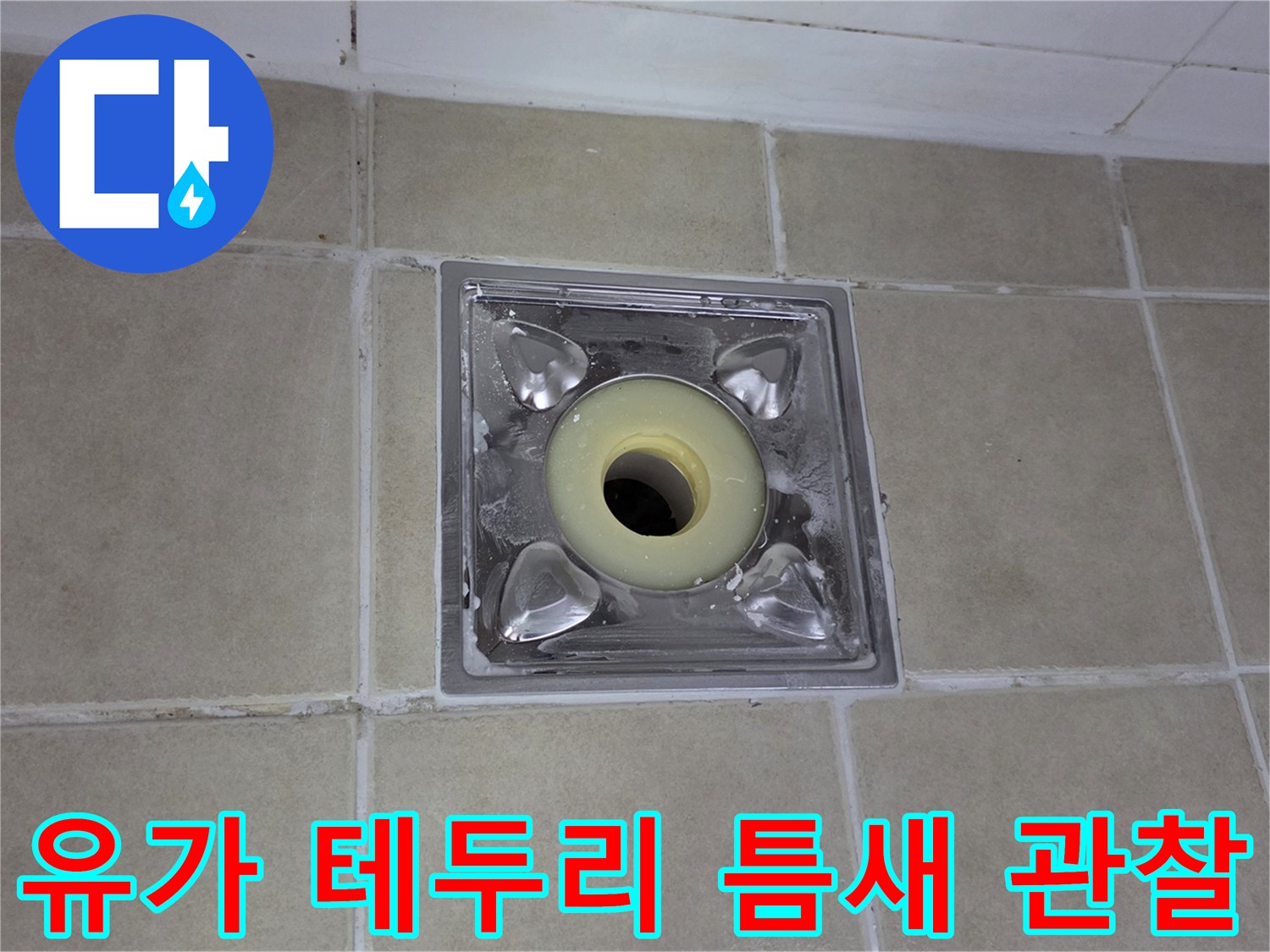 배수구-주변-금속-재질-유가-및-타일-상태