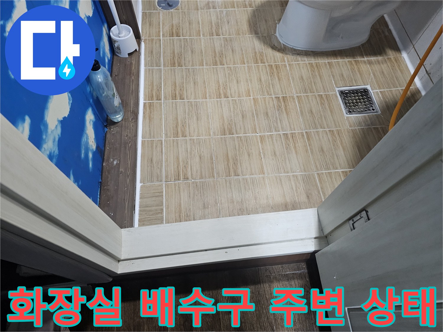 송파구 화장실-배수구 유가 주변 타일 상태 확인