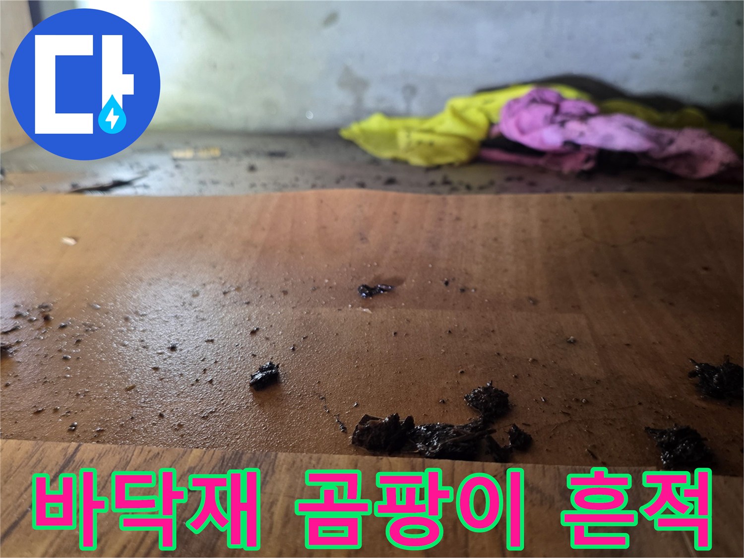 습기로-인해-오염된-싱크대-하단-나무-마감재-현황
