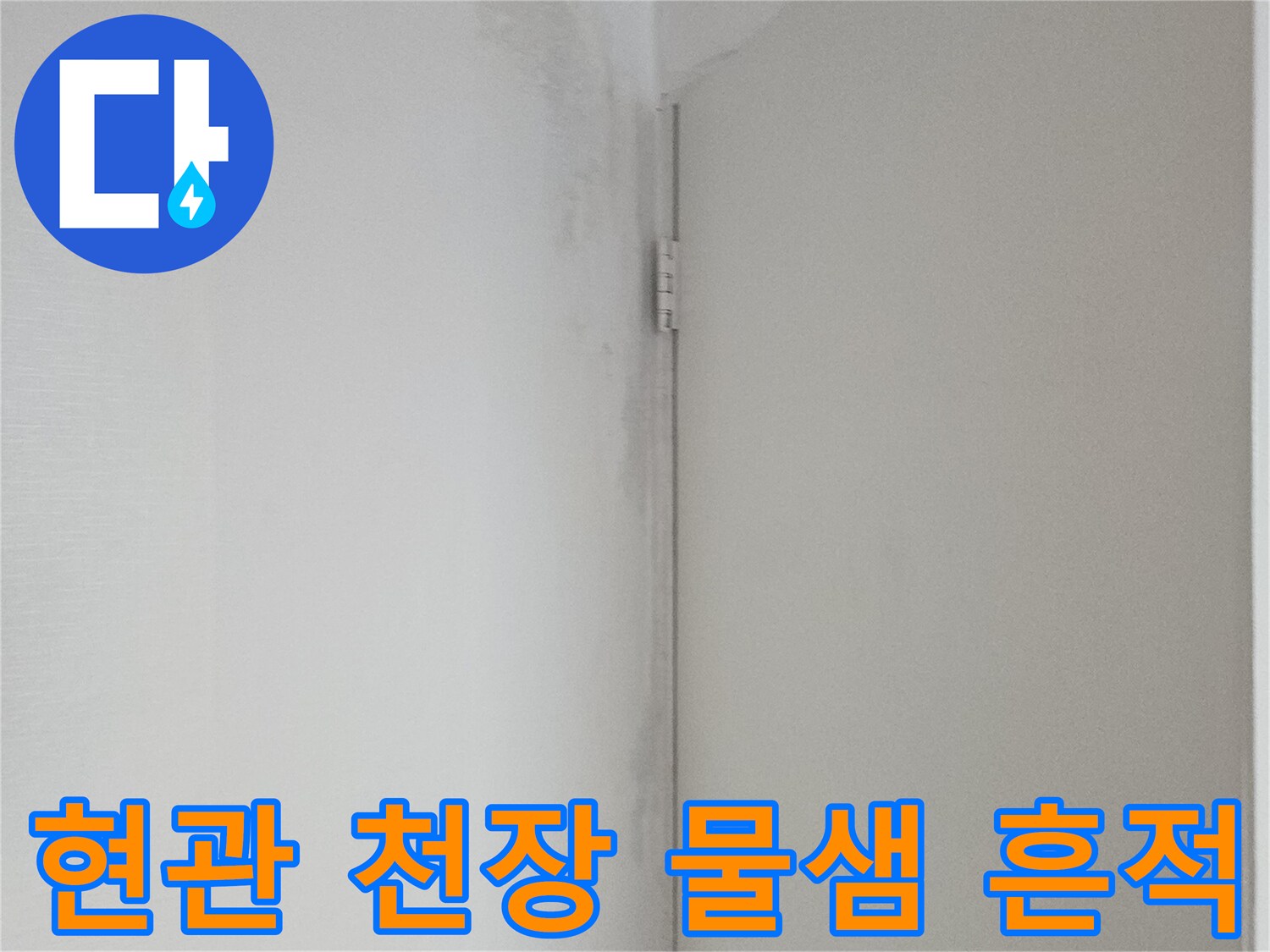 양천구 현관 천장 - 누수 발생으로 인한 얼룩 부위