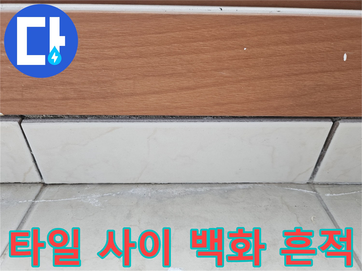 타일-틈새에-발생한-하얀색-백화-현상