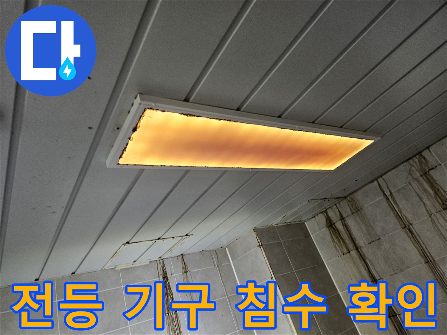 매립형-전등-내부-침수-및-오염