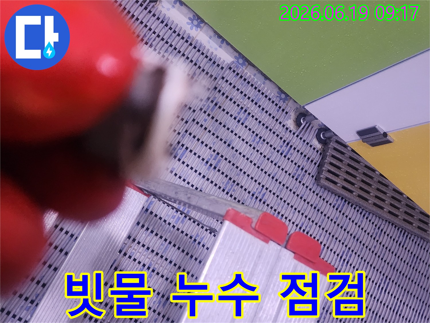 빗물-누수-탐지를-위해-안전하게-설치된-사다리와-작업-환경
