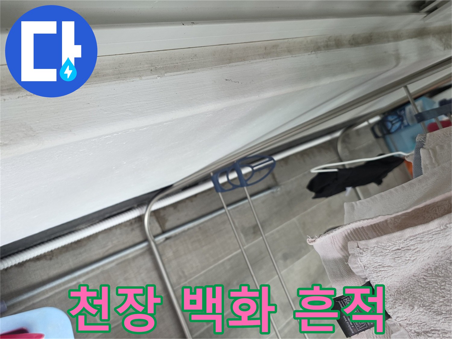 아파트-화장실-천장-슬래브-백화현상-사진
